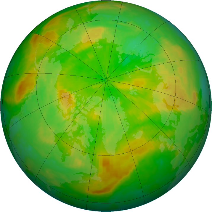 Arctic ozone map for 17 June 2003